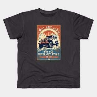 Vintage Jeep Poster Kids T-Shirt